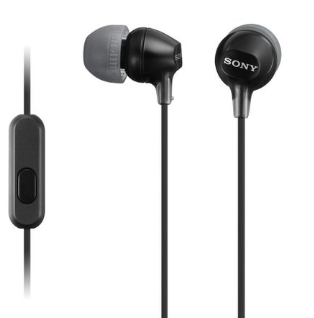 Sony MDR-EX15AP In-Ear Stereo Earphone with Mic - Black