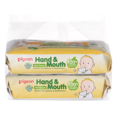 Pigeon Hand & Mouth Wipes 60s 2-in-1
