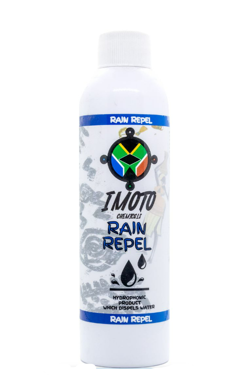 IMOTO Rain Repel - 200ml
The hydrophobic product that dispels water
The clear thin liquid which helps keep your windscreen clean and clear during rainy and foggy weather
Can be applied to the outside windows and side mirrors of all vehicles

What's in the box
1 x 200ml Rain Repel