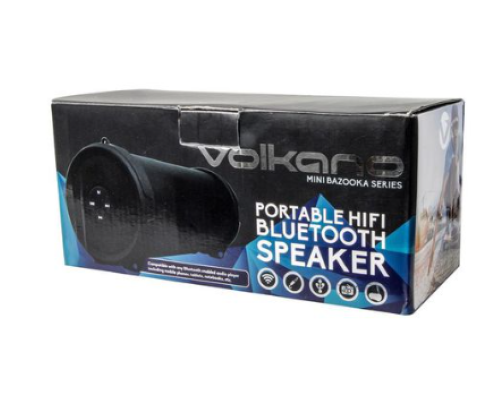 Volkano Mini Bazooka Series Bluetooth Speaker-Black