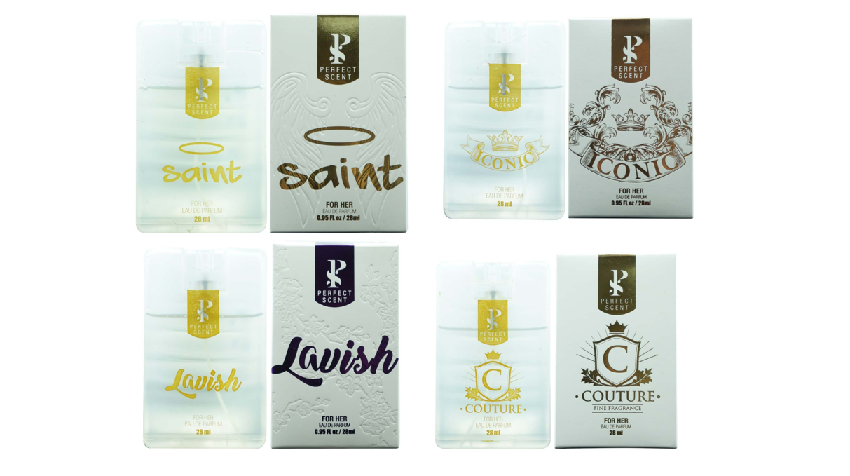 Perfect Scent - Pack of 4 For Her Pocket Size - HeadsUp-SA
