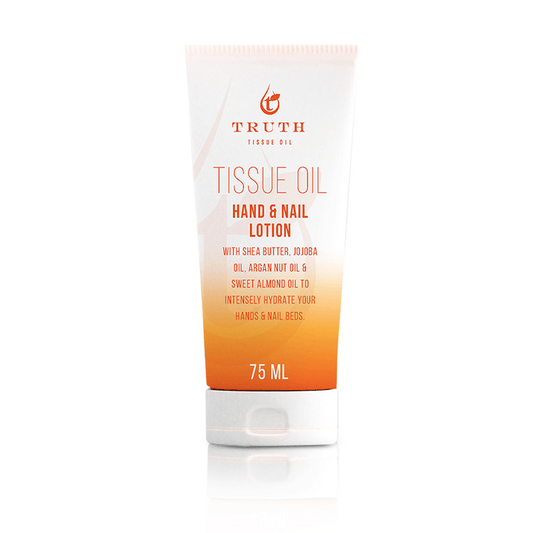

This lotion provides the best repairs &amp; hydrates the dry skin. It softens cuticles and nourishes the nails.

Ingredients
Vitamin A, Vitamin E, Argan oil, Jojoba oil, Sweet almond oil &amp; sunflower oil



What's in the box
1 X 75ml Tissue Oil Hand &amp; Nail Lotion