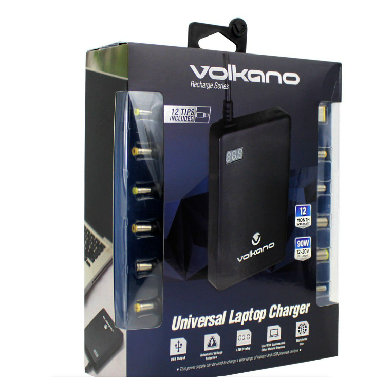 Volkano Recharge Series Universal Laptop Charger - 90W
